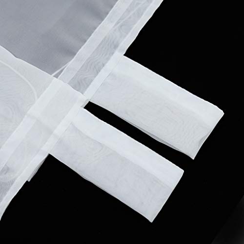 Solid Color Roman Shades Tab Top Window Treatment Adjustable Windows Curtain For Kitchen Bedroom, 1Pc(White, W55 X H61 Inch) #TOP3