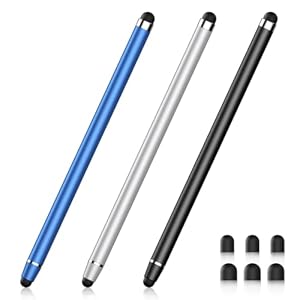 Lápiz óptico para pantalla táctil, 2 en 1 de alta precisión y sensibilidad, lápiz capacitivo para iPad/iPhone/Android/Samsung Smartphone y tabletas, compatible con todas las pantallas táctiles (negro