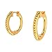 Zeya Yellow gold Rawa Gold Huggie Earring_22K(916) For Women
