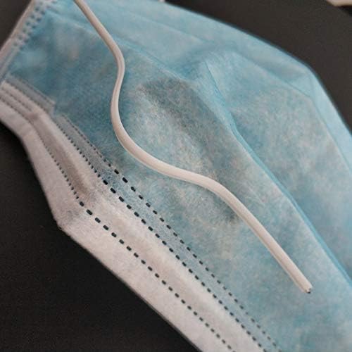 100pcs 4inch(10 cm) PE Wrapped Metal Strips Straps Nose Bridge Strip Nose Adjuster Nose Bridge Wire for Mask, Nose Clips Nose Bridge Bracket DIY Mask Handmade