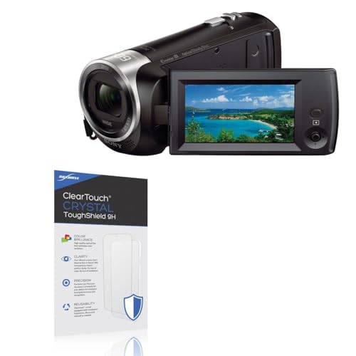 BoxWave Screen Protector Compatible with Sony HDR-CX405 - ClearTouch Crystal ToughShield 9H (2-Pack), Clear 9H Tough Flexible Film Screen Protector