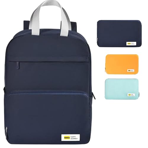 FILLIX Daily Waterresistant Foldable Backpack for Travel Shopping Outdoor Hiking Lightweight Cute Casual Minimalist (Navy)