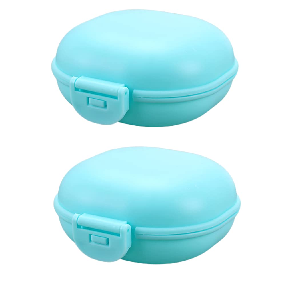 Soap Container, 2PCS Portable Soap Dish with Lid, Travel Bar Soap Holder, Soap Case for Camping Gym Travel