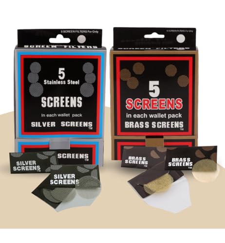 1000CT Premium Silver and Brass Pipe Filters Screens