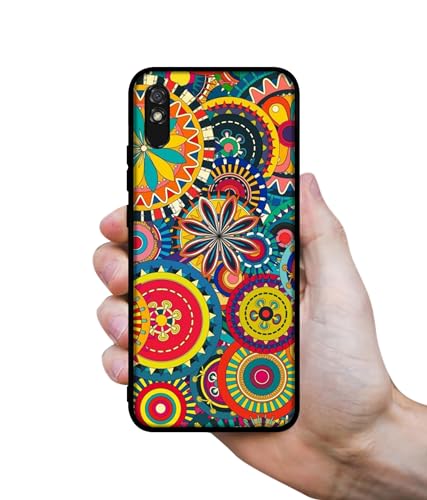 Image of Ring Pattern Print Design Premium 2D Printed Metal Back Case Cover for Mi Redmi 9A / 9A Sport / 9i / 9i Sport