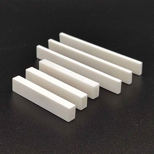 Acoustic Guitar Bridge Blank, 6PCS Classical Guitar Bridge, Bone