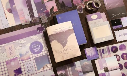 Image of Bstorify Scrapbook Photo Albums Brown Thick Kraft Paper Scrap Book Ideal for Your Scrapbooking Albums Art & Craft Projects (Moonlight), 256 Pages, Medium