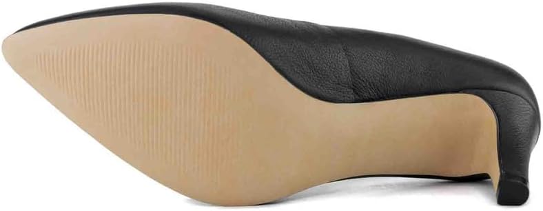 Marc Joseph New York Women's Closed Toe 2.5" High Heels Dress Pointed Toe Wedding Pump Slip On Fashion Comfort Shoes Black Napa Soft 10 - Image 3