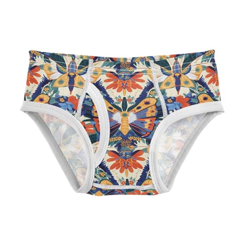 visesunny Boys Cotton Underwear Tropical Butterfly Totem Printed Toddler Soft Training Briefs Size 2T-8Y for Kids