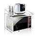 Etagère Micro-Ondes en Métal, Support de Four Micro-Onde Amovible Rangement de Cuisine avec 2 Niveaux pour Placer Four à Micro-Ondes, Vaisselle, Cafetière, Assiette ou Épices