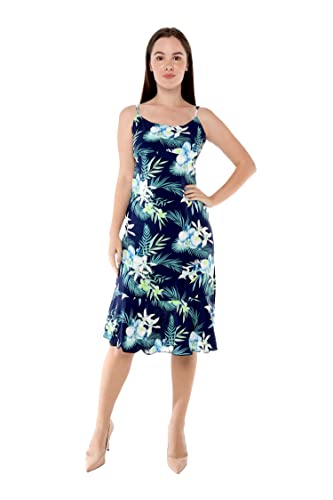 Image of Women's Hawaiian Mermaid Ruffle Dress Signature Prints | Mermaid Silhouette; Ruffle Hem; Soft Rayon Fabric; Signature Floral Prints; Resort Vacation Style