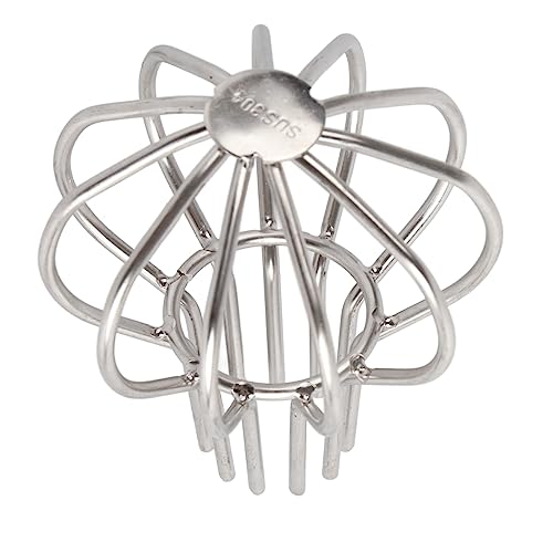 Drain de Toit Extérieur avec Capuchon de Ligne Rond Antiblocage, Drains de Filtre de Filet de Sol de Nettoyage de Gouttière en Acier Inoxydable Robuste pour Balcon Terrasse