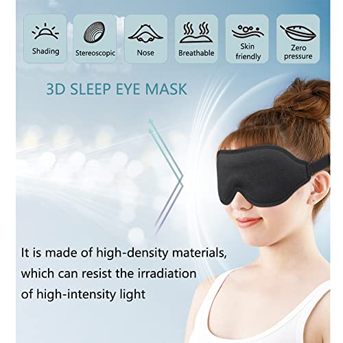 3D slaapmasker voor dames en heren, 100% licht blokkerend oogmasker, huidvriendelijk zijden slaapmasker, 3D-contourculaire oogbandage met verstelbare band voor reizen, dutjes, slapen - Image 7