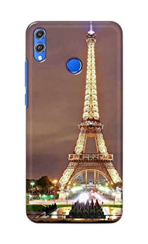 Image of PRINTFIDAA Lovers Famous Place Eiffel Tower in Paris Printed Designer Hard Case for Honor 8X, JSN-L11, JSN-L21, JSN-L22, JSN-L23 Back Cover -(e) RPM1009