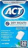 ACT Dry Mouth Moisturizing Gum, 20 Pieces, With...