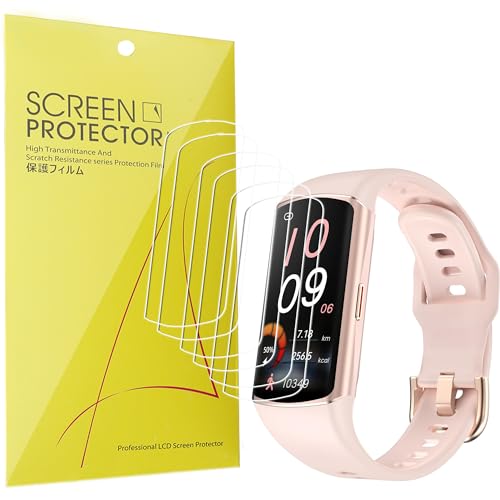 Lamshaw Compatible for Bestinn H32 Fitness Tracker Screen Protector, [6 Pack] Full Coverage TPU Clear Film Compatible for Bestinn H32 Fitness Tracker (6 Pack)