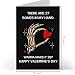 Faythory Funny Valentine’s Day Card for Couples – Skeleton Hand Heart Joke Card, Dark Humor Love Card for Boyfriend or Girlfriend, Anniversary Greeting Card with Envelope