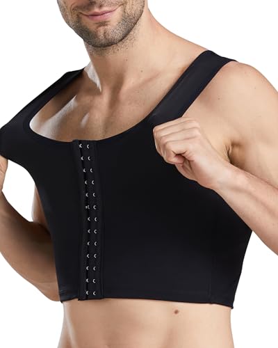 Mens Compression Corset Vest Workout Fajas para Hombres Back Support Gynecomastia Shapewear Tops