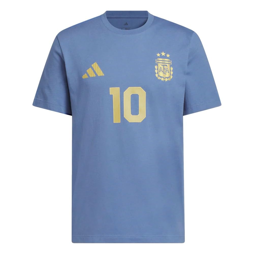 Argentina Home Messi #10 Men's Graphic Tee 26 - Blue (US, Alpha, X-Large, Regular, Regular)