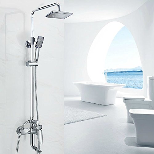 Pomme de douche pluie carrée 20,3 cm ABS salle de bain robinet chrome Gowe