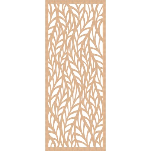 Image of Ortonville Decorative Pierced Fretwork Wood Wall Panels, 37 3 /8 inchW x 94 3 /8 inchH x 1 /4 inchT, Hickory
