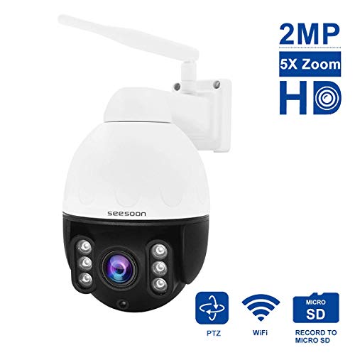 Outdoor WiFi PTZ 5X Optical Zoom IP 2MP Camera for Security Surveillance with Built-in Two Way Audios Support 128Gb SD Card Slot,IP66 Waterproof,IR Night Vision,RTSP and E-Mail Push Alerts - Thumbnail 2