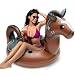 MewVeer Flotador para adultos, piscina inflable para el salón de agua al aire libre, colchón de aire, piscina, juguete de natación para caballos marrones para el verano playa fiesta