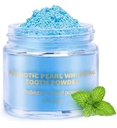 Bodyaccel Teeth Whitening Powder, Natural Tooth Whitening Powder with Fresh Mint, Probiotic Tooth...