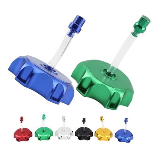 Bouchon réservoir carburant anti-fuite en aluminium avec tuyau ventilation pour moto - 2