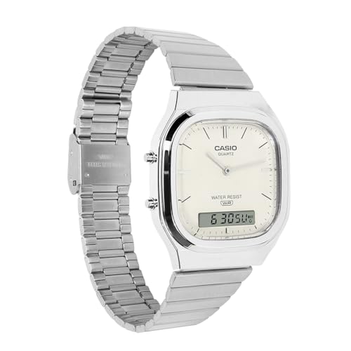 Image of Casio Vintage AQ-240E-7A2DF Analog-Digital White Matte Watch Unisex (D431)