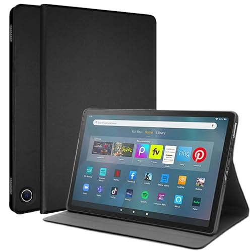 TECHGEAR Smart Case for All New Amazon Fire Max 11 (2023 / 13th Generation) Slim Smart Case Stand Cover with Corner Protection[Auto Wake/Sleep] Soft TPU Holder - Black