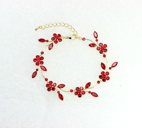Image of Faship Gorgeous Rhinestone Crystal Floral Necklace Earrings Set