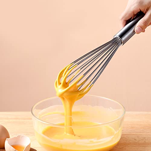 Gvolatee Frusta da Cucina in Acciaio Inossidabile, Sbattitore Manuale 3 Pezzi Contiene 21cm, 26cm, 29cm, Frusta a Mano di Alta Qualità per Mescolare, le Uova, Mescolare la Pastella, la Schiuma - immagine 4
