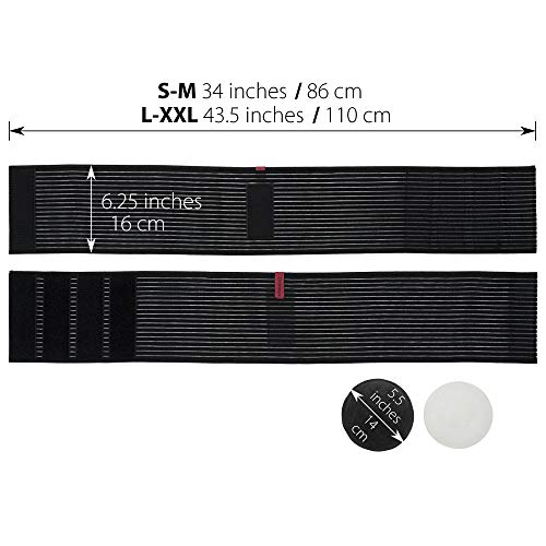 ORTONYX Umbilical Hernia Belt for Men and Women - Abdominal Support Binder with Compression Pad - Navel Ventral Epigastric Incisional and Belly Button Hernias Surgery Prevention Aid (Large-XXL)