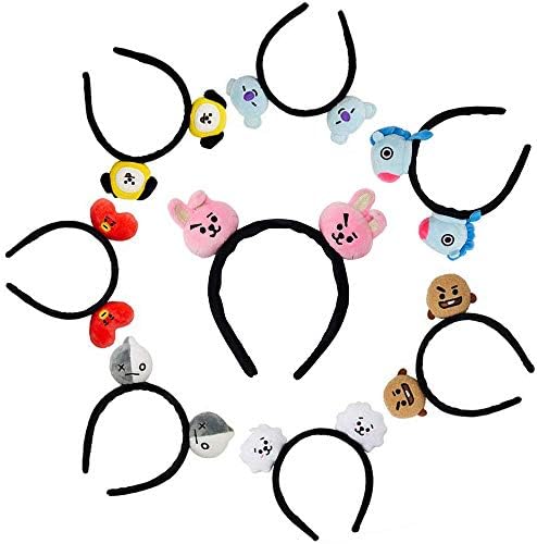 Bangtan Boys Cartoon Hair hoop Hairband Headband Portable Cute Plush Hair Accessories