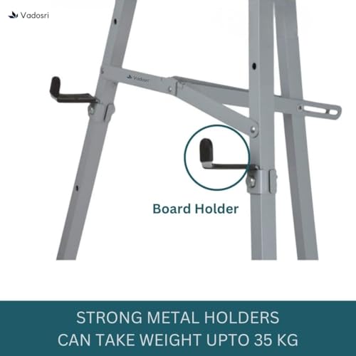 Image of 5 FT Heavy Duty Folding Easel Stand for White board | Black board| Notice Board| Sun Board | Presentation| Office | Display| Advertisement (Can Hold Upto 3X4 Feet Whiteboards) [Grey]