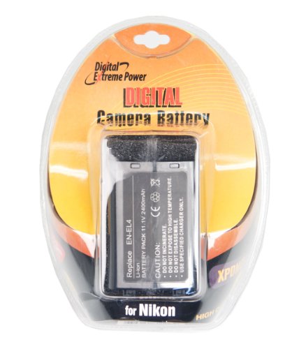 Bower XPDNEL4 Digital Camera Battery for Nikon EN-EL4 D2H, D2X, D2Hs, D3, D3S, D3X (Gray)
