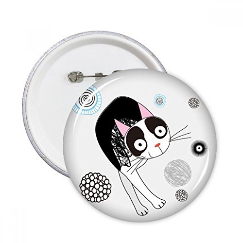 Badge bouton chat mignon decoration vetement de 5cm lot multicolore