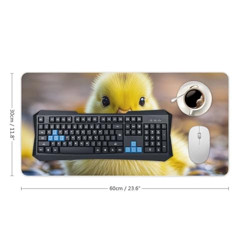 Cute Ducks Desk Pad Protector grande blanco de goma antideslizante miniatura 2