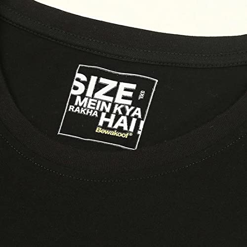 Image of Bewakoof Men's Graphic Printed Regular Fit Full Sleeve Round Neck Cotton Plus Size T-Shirt