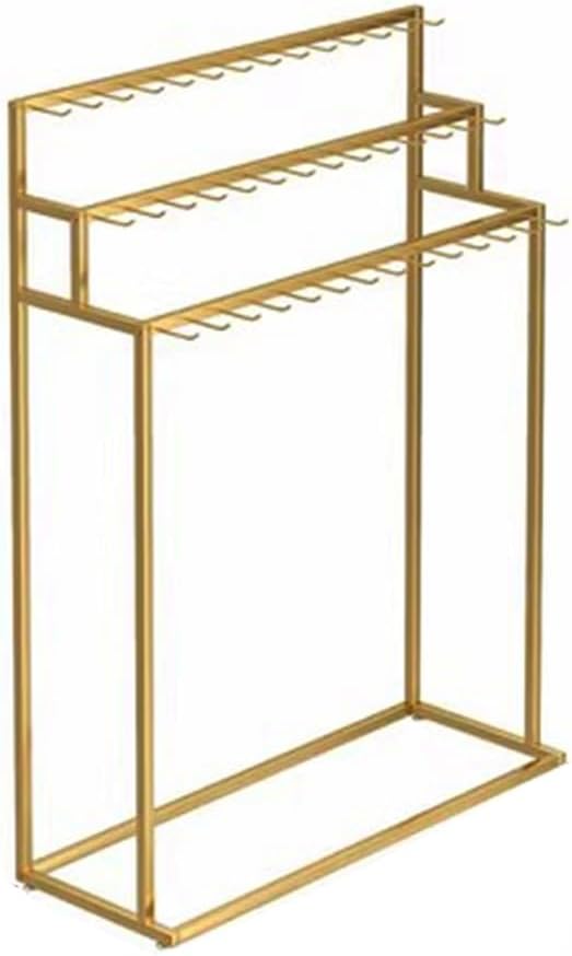 Belt Rack, Metal Floor Standing Belt Display, Clothing Retail Store Commercial Shelves, Multifunctional Hanging Hook Tie Racks,Black-120x40x150cm