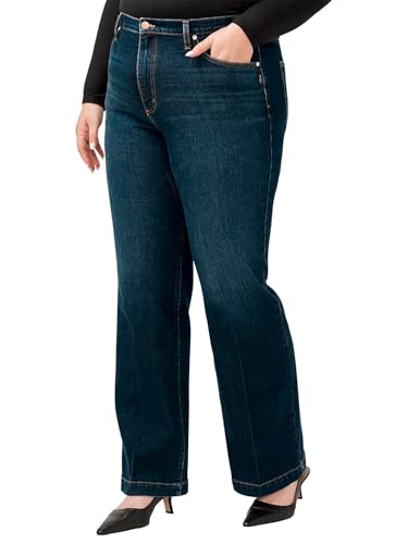 Silver Jeans Co. Womens Plus Size Highly Desirable High Rise Trouser Leg Jeans2