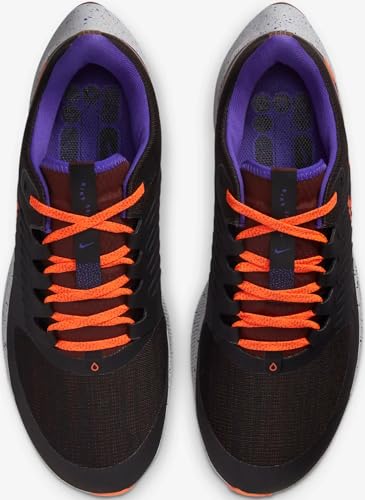 Nike Air Zoom Pegasus 38 Shield Mens Running Trainers DC4073 Sneakers Shoes (UK 9 US 10 EU 44, Black Orange 003)