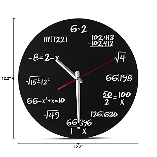 Decodyne Math Wall Clock - Unique Wall Clock - Each Hour Marked By A Simple Math Equation #TOP2