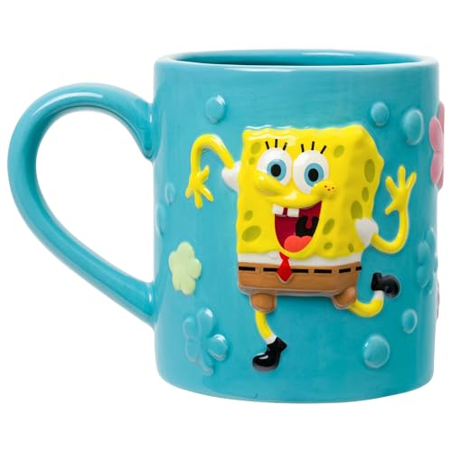 Taza de cerámica 3D SpongeBob 20oz Silver Buffalo miniatura 3