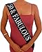 “50 & Fabulous” Black Glitter Satin Sash – Happy 50th Birthday Party Supplies, Ideas and Decorations- Funny Birthday