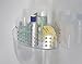 mDesign Bathroom Shower Suction Corner Basket for Shampoo, Conditioner, Soap - Clear