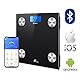 HomeFashion HFitness Körperfettwaage 28x28cm 19x KÖRPERDATEN iOS und Android App Intelligente Digitale Personenwaage Waage Personnen Körperwaage Körpergewichtsmesser BMI Bluetooth