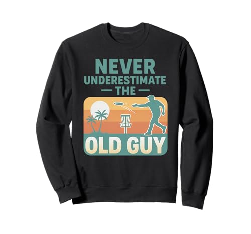 Never Underestimate The Old Guy Disc Golf Retro �g���[�i�[