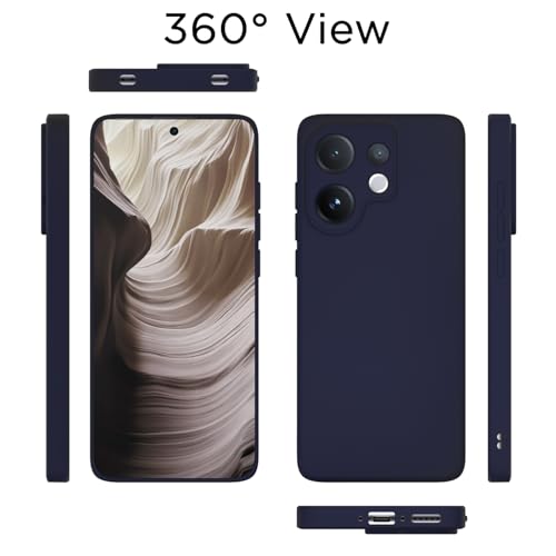Image of Outlouders Back Cover for Vivo V60 5G / Vivo T4 Pro 5G | Camera Protection | Durable Soft Matte Silicone Bumper Case (Blue)